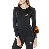 MeetHoo Thermal Underwear for Women, Winter Warm Base Layer Compression Set, Fleece Lined Long Johns Running Skiing