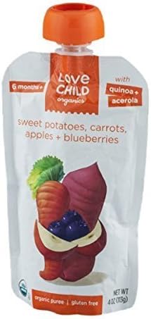 Love Child Organics Puree Sweet Potatoes, Carrots, Apples + Blueberries
