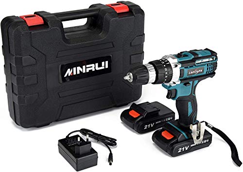 SP-Cow Akkuschrauber 21volt, Akku-Bohrschrauber 1500 mAh, 32Nm Drehmoment, 19+1 Drehmomentstufen, mit 2 Lithium Akkus… – Bild 8