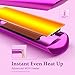Ovonni Nano Titanium Hair Straightener Dual Voltage 1 3/4 Inch Wide Plate Flat Iron Professional Instant Heat Up Auto Shut Off Adjustable Temperature Straightener Iron for All Hair Types (1.75 inch)