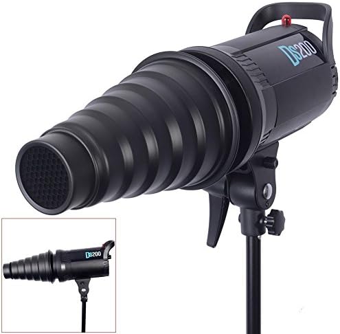Neewer Metal Body Photo Conical Studio Snoot with Honeycomb Grid for Strobe Flash Speedlight Photography Light Modifier Ideal for Compact AC Moonlights Like Bowens