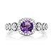 925 Sterling Silver Purple Amethyst Gemstone Birthstone Women's Ring 1.02 Ct (Available 5,6,7,8,9)
