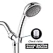 Ezelia Faucet 5-Spray Hand Held Shower Head with Hose, Showerheads with Anti-Blocking Nozzle, Excellent Performance Even Under Low Water Pressure, Brushed Bronze