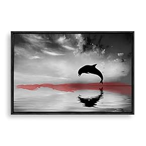 Framed Canvas Wall Art Black and White Scenery Canvas Prints Home Artwork Decoration for Living Room,Bedroom - 16x24 inches
