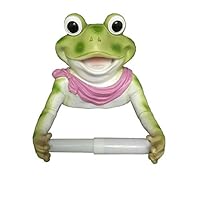 YOURNELO New Cute Wall Mounted Animal Emulational Roll Paper Holder for Toilet or Kitchen (Frog Pink)