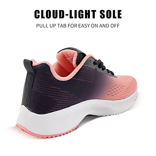 Shoeict Women\'s Air Athletic Running Shoes Breathable Tennis Walking Shoes Sport Gym Jogging Lightweight Fashion Sneakers Pink Size 6
