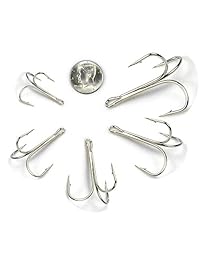 Ganchos de pesca clásicos de agudos   20   50 piezas de ganchos de acero de alto carbono 3551 plata extra fuerte afilados triple ganchos para pesca Split anillo agua salada y agua dulce señuelos