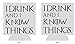 Imp Character | I Drink and Know Things | Set of Two (2) Funny Novelty Coolie - Fantasy Drama Theme | Beer Beverage Holder | Beer Gifts | Neoprene Can Cooler