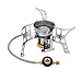 ENKEEO 3000W Windproof Camping Stove Foldable Backpacking Stoves Ultralight Portable Gas Cooker with Piezo Ignition, Pocket Size for Outdoor Camp Kitchen, Hiking and Traveling