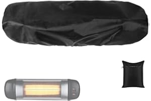 Wall-Mounted Patio Heater Cover Skyour Waterproof Dustproof Electric Infrared Heater Protector Dust Covers Fit for Indoor Outdoor Garage Backyard Hanging Heaters (Black)