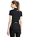 BALEAF Women's Space Dye Short Sleeve Cycling Jersey UPF 30+ Black Size M