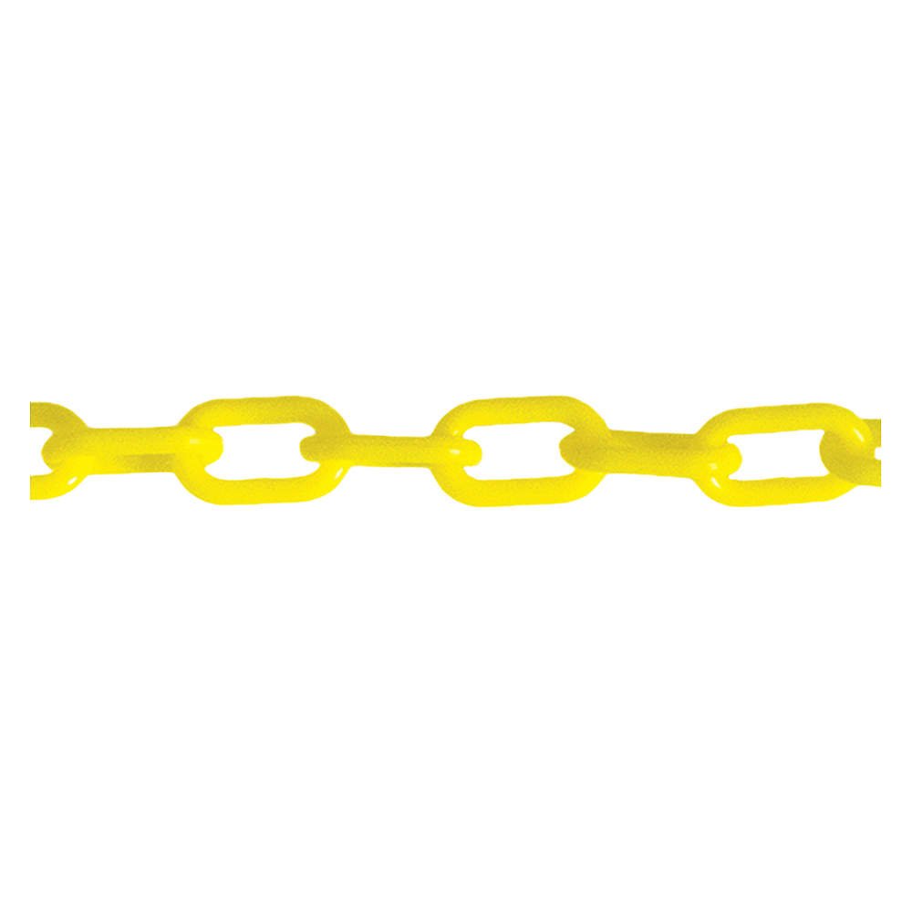 Plastic Chain, 2 in. x 500 ft. L, Yellow Industrial