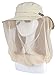 Mosquito Head Net Hat, UV Protective Sun Cap with Mesh Protection from Insect Khaki