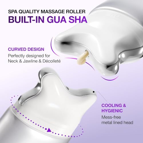 Collagen Retinol Gua Sha Neck Cream with Peptides, 299Da Fast-Absorbing & Smooth-Dispensing Firming Moisturizer for Tech Neck & Jawline Sculpting, Fragrance Free Korean Skin Care, 2.7 Fl Oz