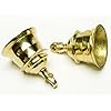 AzKrafts-Lot-4-Polished-Solid-Brass-Vintage-Style-Bells-22Ht-Decor-Decorative
