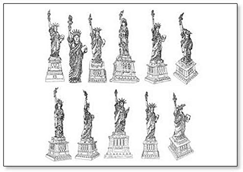 Estatua De La Libertad De Estados Unidos Set De Dibujo Iman Para
