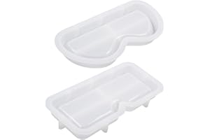 NIYANGLE Lot de 2 moules en silicone époxy pour lunettes de soleil personnalisées