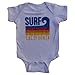 Sol Baby Surf California Stripe Wave White Onesie