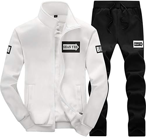 Men's Warm Tracksuit Jogging Sports Sets Jacket & Pants Casual Sweat Suits