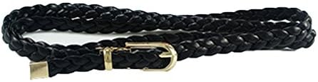 Handmade Woven Belts,Women's Adjustable Braided Waist Chain Belt (One Size, Black02)
