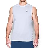 Under Armour Men's Threadborne Siro Muscle Tank, White/Overcast Gray, Medium