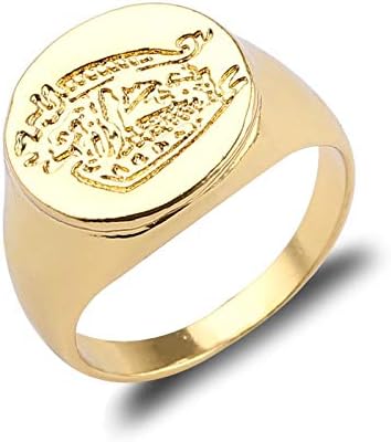 BQZB Ring Cool Secret Service Custom Signet Rings for Men Women Jewelry Gold Color Zinc Alloy Men Rings