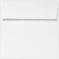 7 x 7 Square Envelopes w/Peel & Press - 70lb. Bright White (50 Qty.) | Sleek Square Flap |