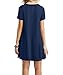 TINYHI Women's Swing Loose Short Sleeve Tshirt Fit Comfy Casual Flowy Tunic Dress Navy Blue,Small