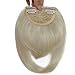 REECHO Fashion Full Length Synthetic 1 Piece Layered Clip in Hair Bangs Fringe Hairpieces Hair Extensions Color - White Blonde
