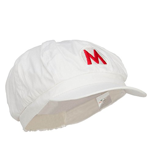 Fire Mario Luigi Embroidered Newsboy Cap - Red M-L