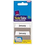 Avery NoteTabs, 2 x 1.5 Inches, Months, 2 Sets of 12 (16304)