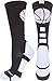 MadSportsStuff Basketball Socks with Basketball Logo Crew Socks (Black/White, Large)