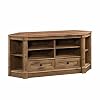 Sauder Palladia Corner Entertainment Credenza, For TVs up to 60″, Vintage Oak Finish