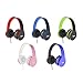 ELECDER i40 Headphones with Microphone Foldable Lightweight Adjustable Wired On Ear Headsets with 3.5mm Jack for Cellphones Laptop Computer Smartphones MP3/4 Kindle School (Red/Black)