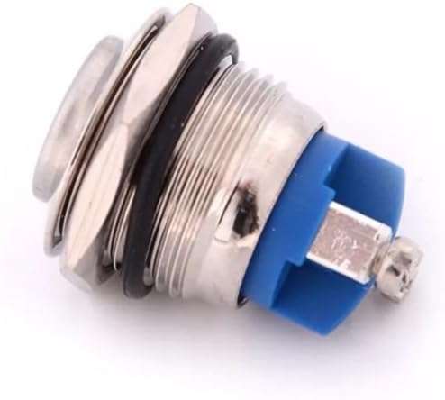 MSA™ 16mm Waterproof Stainless Steel Push Button Momentary ON/OFF Horn Switch Silver - Image 4