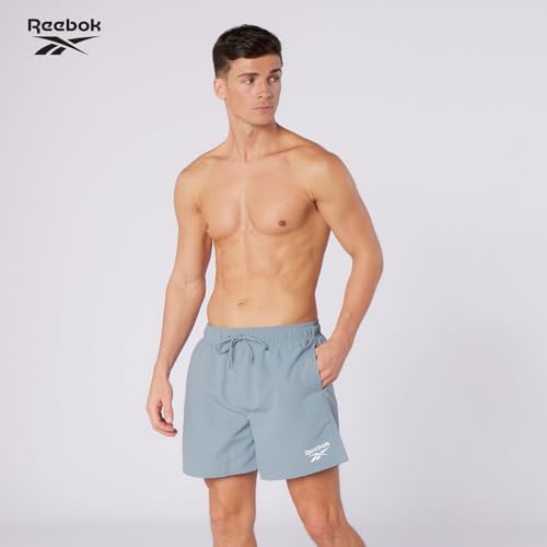 Reebok Mens Reebok Swim Trunks In Black, Polyester Quick Dry Shorts Swim Shorts for Men