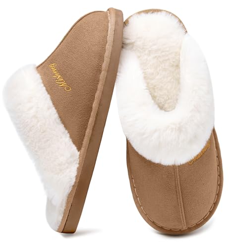 Micolin Slippers for Women Men Fuzzy Memory Foam