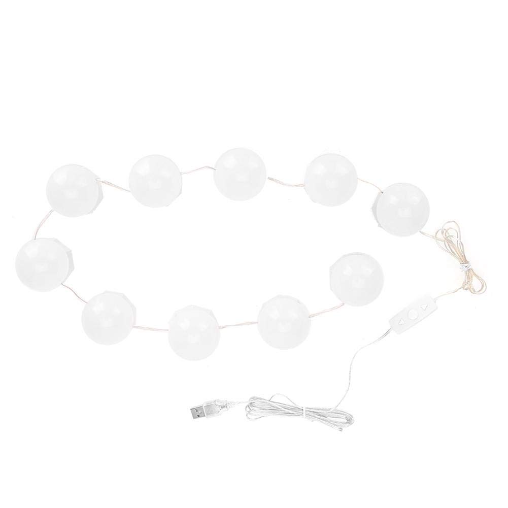 Makeup Mirror Lights, 10 Bulbs Vanity LED Dimmable Bulb Adjustable Warm Cold Tones Light String for Dressing Room and Bathroom