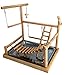 Mrli Pet Large Parrots Playstand Bird Playground Wood Perch Gym Stand Playpen Bird Ladders Exercise Playgym with Feeder Cups for Electus Cockatoo Parakeet Conure Cockatiel Exercise Toythumb 4