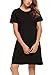 Zeagoo Women's O-Neck Short Sleeve Casual Loose Fit T-Shirt Cotton Dress