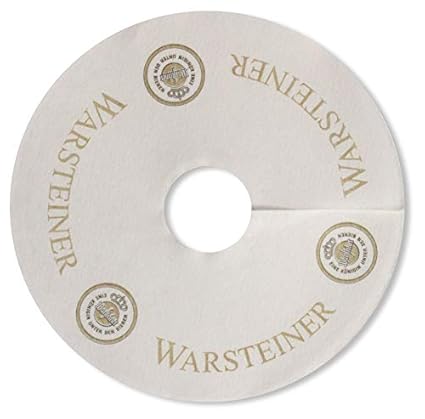 Warsteiner Tropfendeckchen Bier Glas Pilsdeckchen Kragen Schaum Fänger Papier Lätzchen Manschette Rosetten Tropfer Tropfdeckc