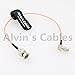 Alvin's Cables Blackmagic DIN 1.0/2.3 Mini BNC Right Angle to BNC Male 75ohm RG179 HD SDI Cable