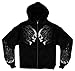 Hot Leathers Head Butt Skulls Zipper Hoodie (Black, X-Large)