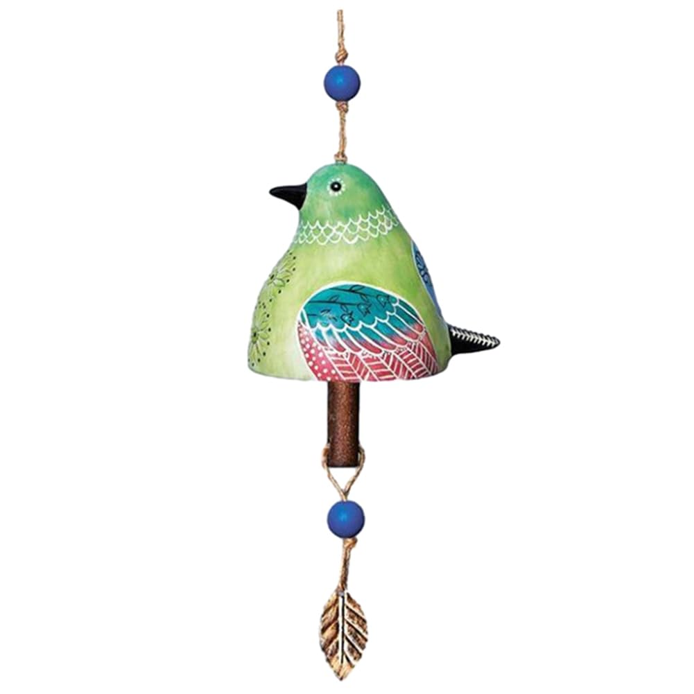 Pojedehy Bird Song Bell Garden Decoration,Hanging Rustic Wind Chime, Pendant Metal Tube Bell Door Bell Pendant D Easy Install