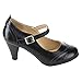 Chase & Chloe CE36 Women's Mid Heel Two Tone Mary Jane Pumps Run Half Size Small