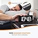 Mpow Digital Alarm Clock with Night Light, Full Range Brightness Dimmer, Clear White Digit Display, LED Digital Clock for Bedrooms, Noiseless Touching Button, Simple Operation, 12/24H, Snooze