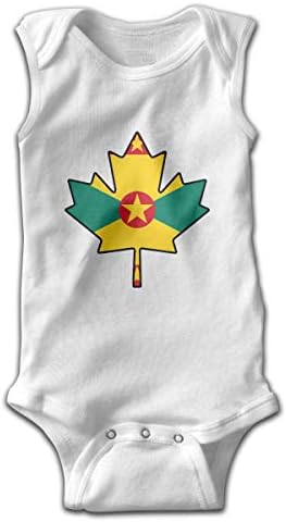 Grenada Flag Canada Maple Leaf-1 Bodysuits for Babies and Toddlers Bodysuit 100% Cotton Black