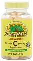 Sunny Maid Vitamin C, 500 mg, Natural Orange Flavor, 100-Count Chewable Tablets (Pack of 3)