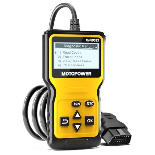 Photo 1 of MOTOPOWER MP69033 Car OBD2 Scanner Code Reader Engine Fault Scanner CAN Diagnostic Scan Tool for All OBD II Protocol Cars Since 1996, Yellow