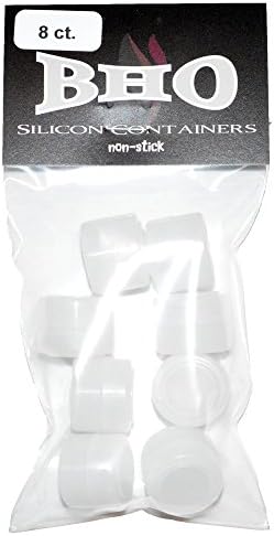 Evanesce - Nonstick - Silicon - Wax Oil Concentrate Containers - Transparent Round - 2ml - Pack of 8